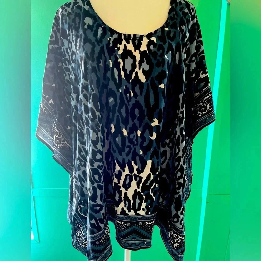 Animal print cover up